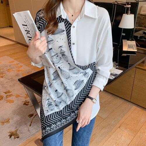 Plus size Womens Blouses casual loose printing ladies shirts 2021 Spring Autumn Long Sleeve Shirts Tops Blusas Mujer