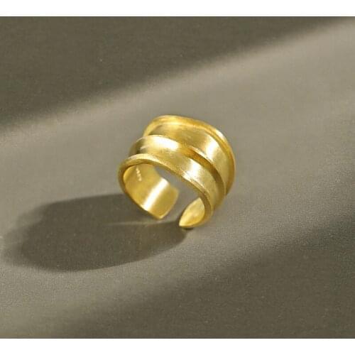 Irregular Wide version 925 Sterling Silver Rings For Women Open Ring Anelli Argento Donna Bijoux Argent Massif Pour Jewelry