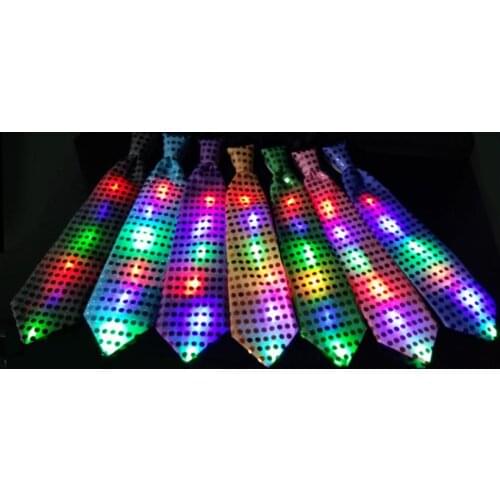 200pcs Fashion luminous neck tie toy led light-up bow tie for event party supplies glowing in the dark party toy N2854