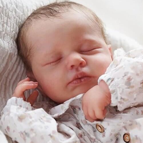 22 inch DIY Blank Reborn Baby Doll Parts Sleeping Loulou Unpainted Unfinished Doll Kit 55CM Bebe Reborn Doll Toys for Children