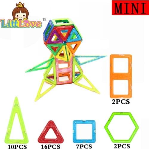 37Pcs Mini Magnetic Building Blocks Models Toy Animal Magnetic Plastic Bricks Enlighten Magnetic Designer Toys For Children