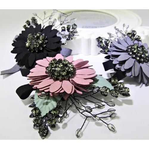 3D Sequins Small daisy badges Applique Handmade nail bead cloth sticker FOR Shoe decoration DIY Brooch bag