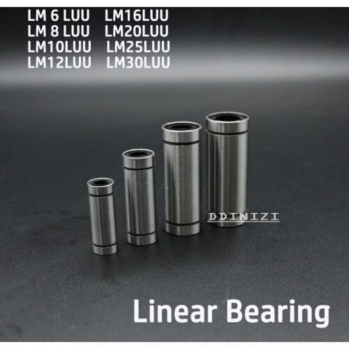4pcs/lot LM6LUU LM8LUU LM10LUU LM12LUU LM16LUU LM20LUU Linear Bushing 8mm CNC Linear Bearings for Rods Liner Rail Linear Shaft