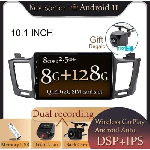 Android 11 AI Voice Control 4G Car Radio Multimedia Navigation GPS For Toyota RAV4 2012 2013 2014-2018 2 Din no DVD