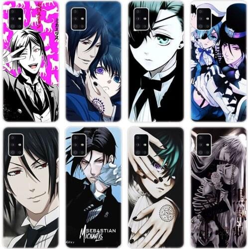 Anime Black Butler Cat Case for Samsung Galaxy A12 A02 A03S A21S A22 A32 A52 A72 A82 Quantum 2 S21 Plus FE Ultra M02S M12 Cover