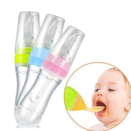 Baby Spoon Bottle Feeder Dropper Silicone Spoons for Feeding Medicine Kids Toddler Cutlery Utensils Children Accessories Newborn