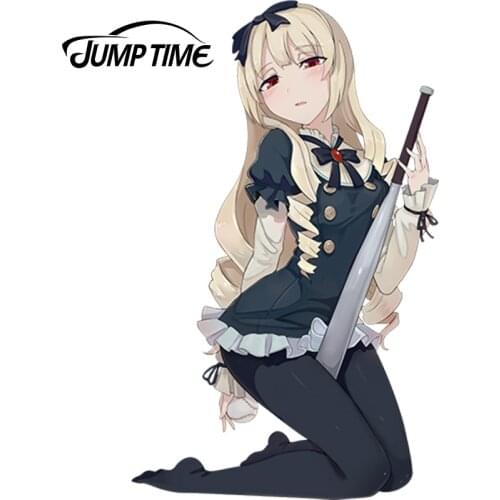 JumpTime 13cm x 8cm Kawii Girl Car Stickers Shirobako Ogasawara Rinko Anime JDM Window Decal 3D Car Styling Accessories