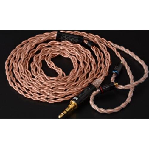 NiceHCK 4 Core 4N OFHC High Purity Oxygen-Free Copper Cable 3.5/2.5/4.4mm Plug MMCX/2Pin For C12 TRNV90 KZZSX NiceHCK NX7PRO/F3