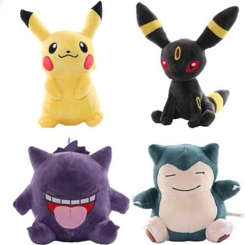Hot Styles Pikachued Pokemoned Charmander Squirtle Bulbasaur Plush Doll Stuffed Toy Anime Image Peluche Toy Childrens Kid Gifts