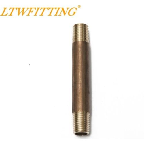 LTWFITTING Brass Pipe 3-1/2" Long Nipple Fitting 1/4" Male NPT Air Water