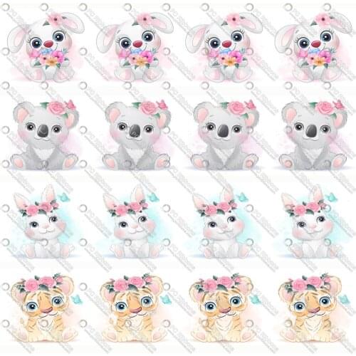 Cute Cartoon Koala Printed Design Customized Lanyard/Satin/Grosgrain Ribbon for Crafts DIY Handmade Materials Hair Bow CA194