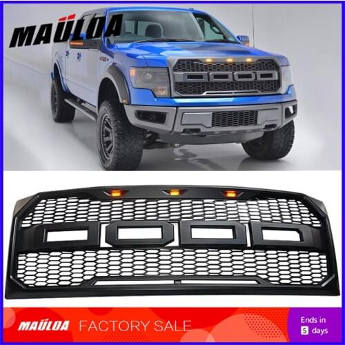 Modified front racing grills ABS grill raptor grille mask trims cover for F150 2009 2011 2012 2013 2014