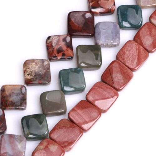 Natural Diagonal Square Indian Agates Stone Beads For Jewelry Making DIY Jewellery 15inches Free Shipping Wholesale Gem-inside