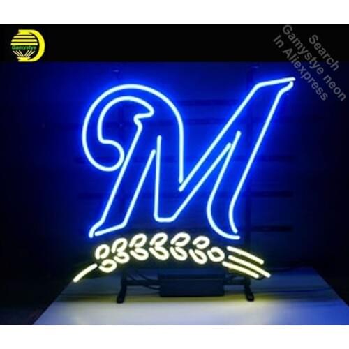 Neon Sign for Miller Beer Blue Classic Neon Bulb sign handcraft neon signboard Decorate Garage neon wall lights anuncio luminos
