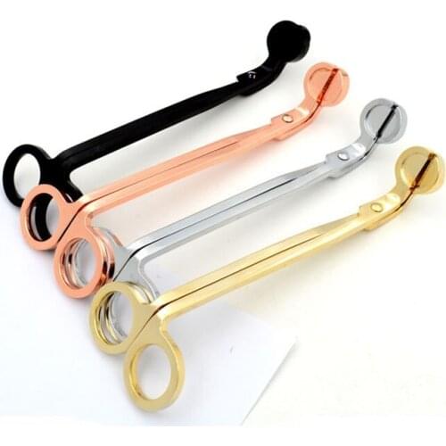New Stainless Steel Candle Wick Trimmer Oil Lamp Trim Scissor Cutter Snuffers Silver Black Rose Gold Colour