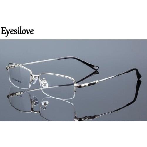 Eyesilove super light metal Finished myopia glasses men or women Nearsighted Glasses prescription glasses degree -0.50 to -8.00
