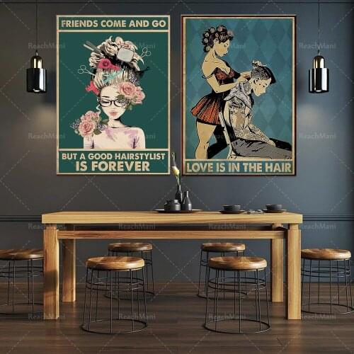 Hairdresser hairdresser girl in hair poster wall art print home life decoration poster