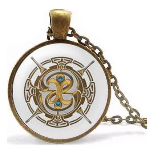 Fable Pendant Necklace Game Gamer Gaming Glass Fable Jewelry Glass Dome Pendant Necklace toy chain