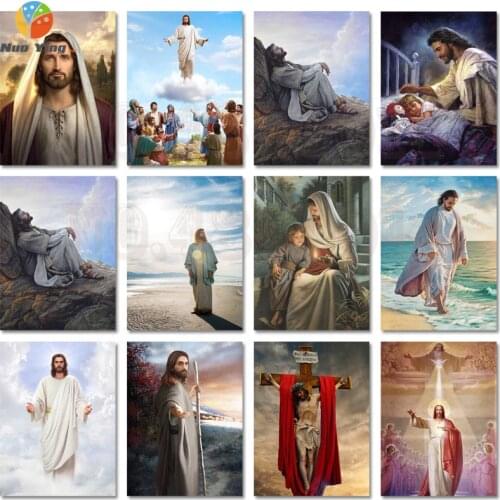 Full Round Diamond Painting Jesus Religion Love Peace God Round Diamond Embroidery Cross Stitch DIY 3D Diamond Mosaic Jesus