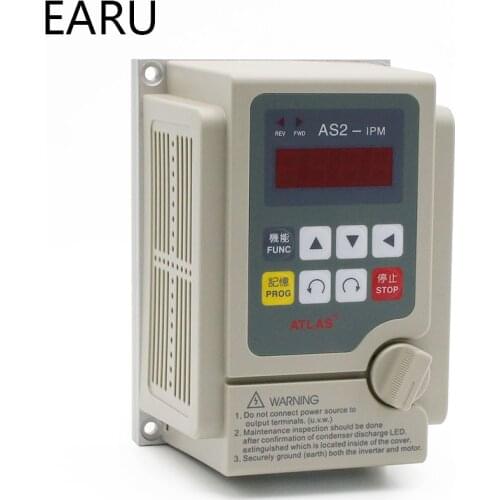 VFD Inverter 0.4KW/0.75KW/1.5KW/2.2KW Frequency Converter 220V/380V 3P Output CNC Spindle Motor Speed Control Machine Converter