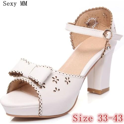 Summer Pumps Women Peep Toe High Heels Party Wedding Platform Gladiator Sandals Woman High Heel Shoes Plus Size 33 - 40 41 42 43