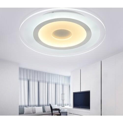 Ultra-Thin Ceiling Lamp Nordic Living Room Lamp Round Simple Bedroom Dining Room Study Lamp Acrylic LED Lighting Fixture 85-265v