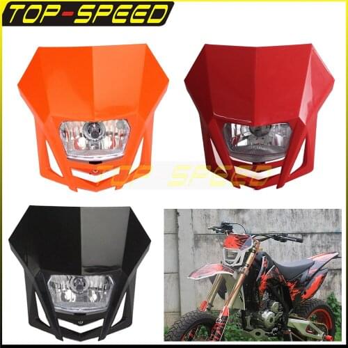 Universal 35W Orange Head Lamp Lighting Enduro Dual Sport for Honda XR CRF 150 250 450 EXC EXCF XCF XCW SX SXF SMR