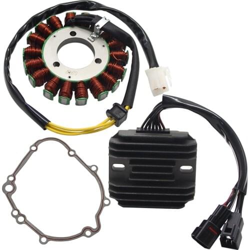 Motorcycle Voltage Rectifier+Clutch Engine Cover Gasket+Ignition Magneto Stator Coil For Suzuki GSXR600 31401-01H00 32800-02H00
