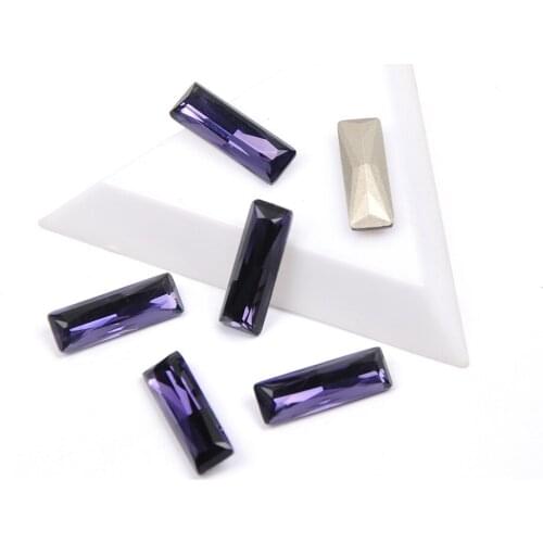 YANRUO 4547 K9 Glitter Glass Rhinestones Purple Velvet Color PointBack Nail Rhinestone 3D Jewelry making Beads DIY Nail Art Gems