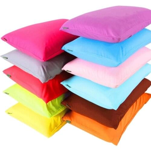 1 Pair/2pcs 100% Polyester Pillowcase Soild Pillow Cases Fronha Decorative Plain Pillow Cover Cheap But Good Quality Pillow Case