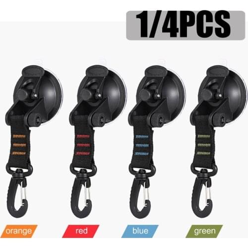 Suction Cup Hook Outdoor Camping Hiking Suction Cup Anchor Hook Reusable Tie Down Home Securing Hooks Portable Hook Carabiner