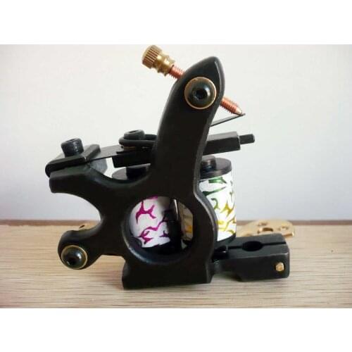 10Pcs/lot Pro Casting Iron Tattoo Machine 10 Wraps coil stainless steel Tattoos Body Art Gun Coil Machine LPC-ITM-7024-24X