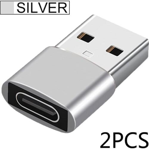 2pcs USB C Adapter OTG Type C to USB Adapter Type-C OTG Adapter Cable For iPhone 12 Pro Max For airpods 1 2 3 phone USB Adapters