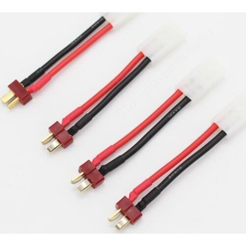 200pcs/Lot Tamiya Female to Dean Plug Male 14 AWG 60mm Wire Connector DZ0206