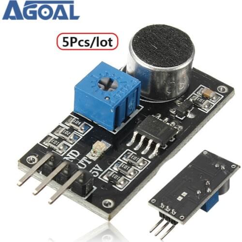 5Pcs/lot Sound Sensor Detection Module Electret Microphone For DIY Free Shipping