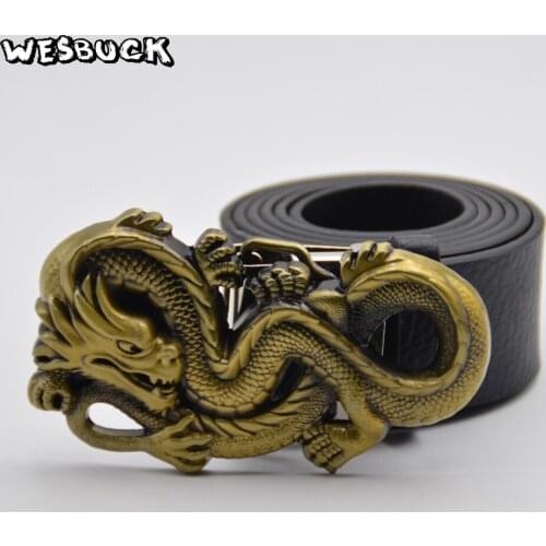 5 PCS MOQ WesBuck Brand Fashion 3D Dragon Solid Men belt buckle Head