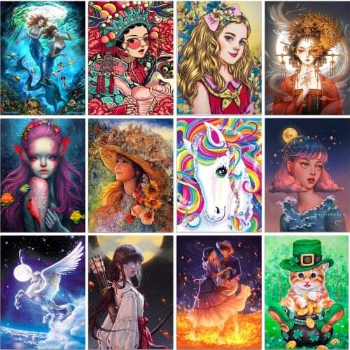 5D Diy Diamond Painting Cartoon Character Animal Mosaic Square/Round Rhinestone Embroidery Childrens Bedroom Decoration Gift