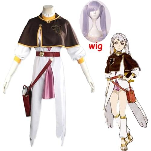 Anime Black Clover Girls Cosplay Costumes Halloween Suit Noell Silva Cloak Cos Coat Dress Uniforms Wig Full Suits For Women