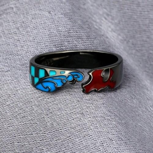 Anime Demon Slayer: Kimetsu no Yaiba Kamado Tanjirou 925 Sterling Silver Finger Ring Adjustable Jewelry Cosplay Xmas Gift