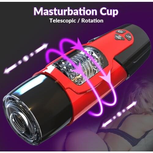 Automatic Telescopic Rotation Male Masturbator 7 adjustable Modes Pussy Adult Masturbation Cup Electric Climax Sex Toy for Men
