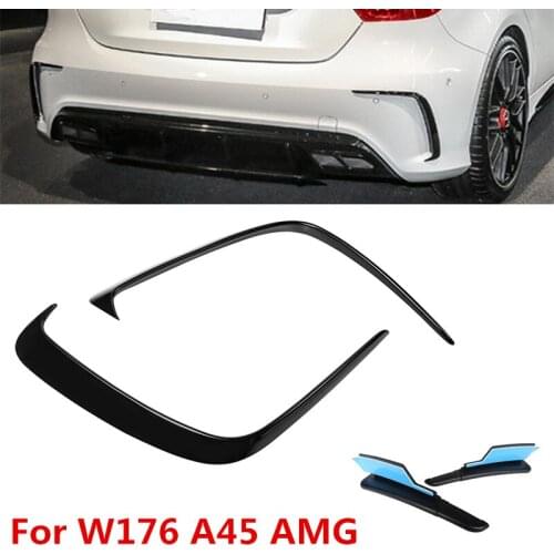 Car ABS Rear Bumper Splitter Canard Fender Flare Extension Wheel Eyebrow for Mercedes Benz Benz W176 A200 A250 A45 AMG 2013-2018