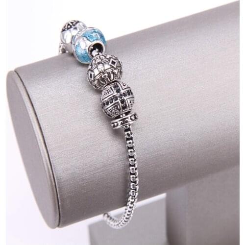 Thomas KM Bead DIY Bracelet With Earth Hero Beads Stopper, Rebel Heart Style Bracelet For Men TS KB540