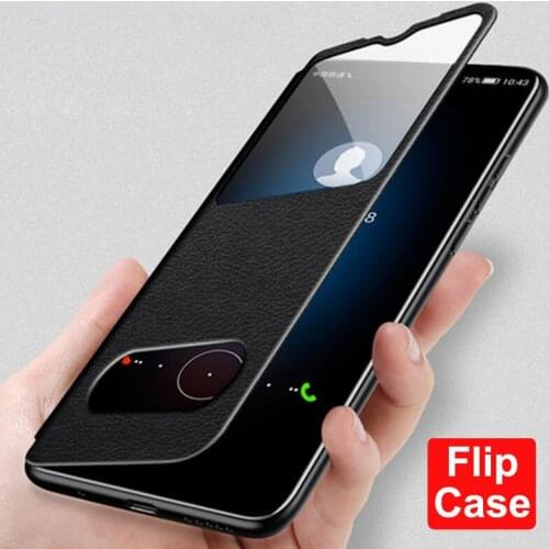 For Huawei Nova 5i case Nova5i back cover open window Flip Leather Case For Huawei Nova 5 i GLK-AL00 GLK-TL00 Phone Cases shell