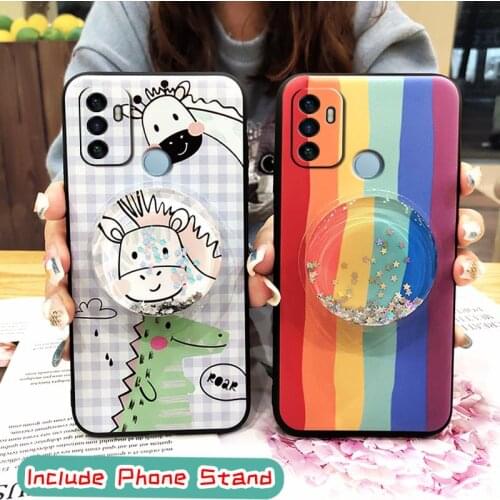 For Girls drift sand Phone Case For OPPO A53 2020/A32 2020/A33 2020/A53S Cartoon Back Cover foothold