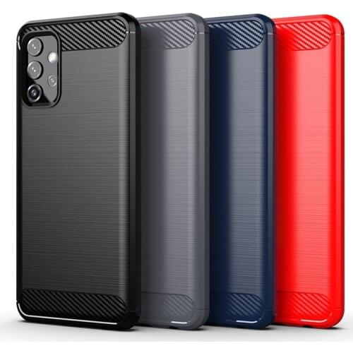 For Samsung Galaxy A32 5G Case Shockproof Bumper Carbon Fiber Soft Back Cover For Samsung A32 5G Phone Case For Samsung A32 5G