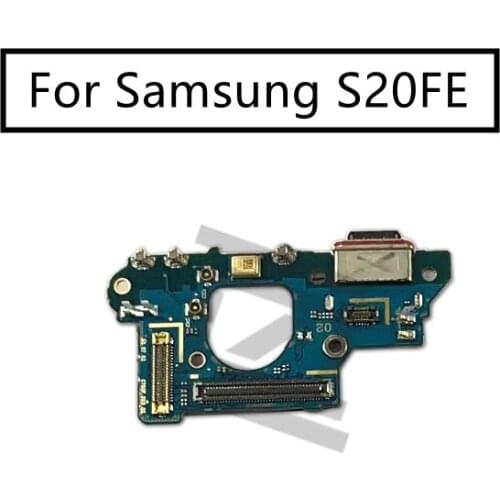 For Samsung S20 FE USB Charger Port Dock Connector PCB Board Ribbon Flex Cable + Headphone Jack Audio Earphone repair Parts