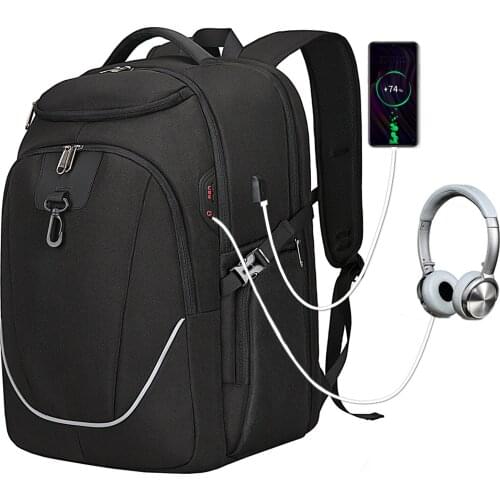 Chuwanglin 17" Laptop Backpack Men USB Charging Travel Backpack Women Oxford Rucksack Male Vintage School Bag mochila 4091128