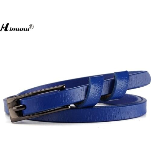 Hot Sale Brand Cowskin Genuine Leather Belt Alloy Pin buckle Female Belts For Women decoration Girdle Eight Color Length 98cm