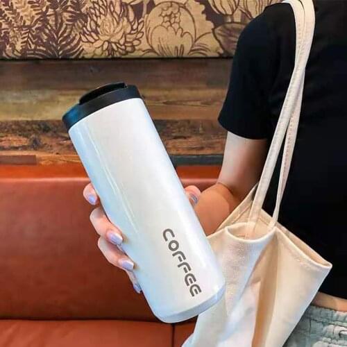 550ml Insulated Coffee Cup Travel Mug Double-Layer Insulation Thermal Vacuum Stainless Steel Portable Reusable Leakproof Lid