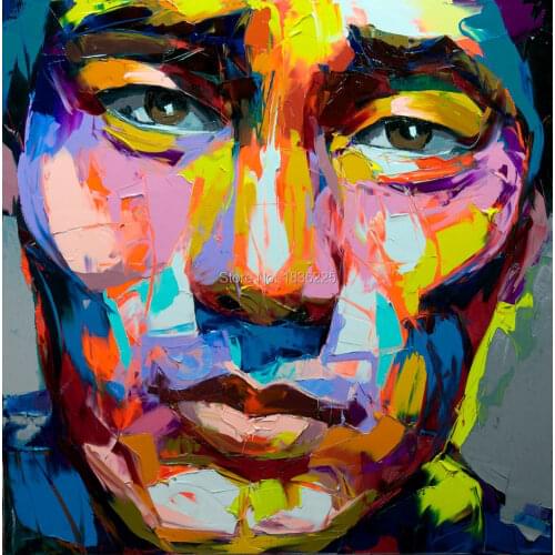Canvas painting art oil painting man face high quality artwork as gift for you to hang on room wall free shipping pictrue